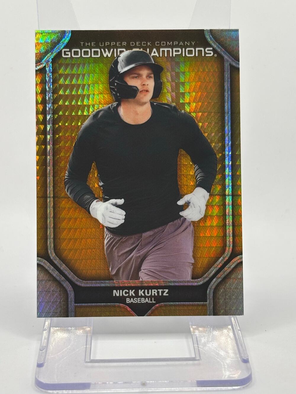 2024 Upper Deck Goodwin Champions Nick Kurtz Orange Prism Refractor 38/349 SP